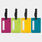 set of 4 assorted color luggage tags