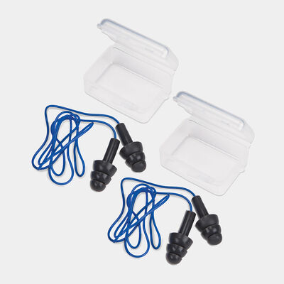 2 pairs of earplugs with cord