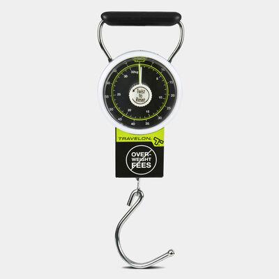 stop & lock luggage scale with tape measure
