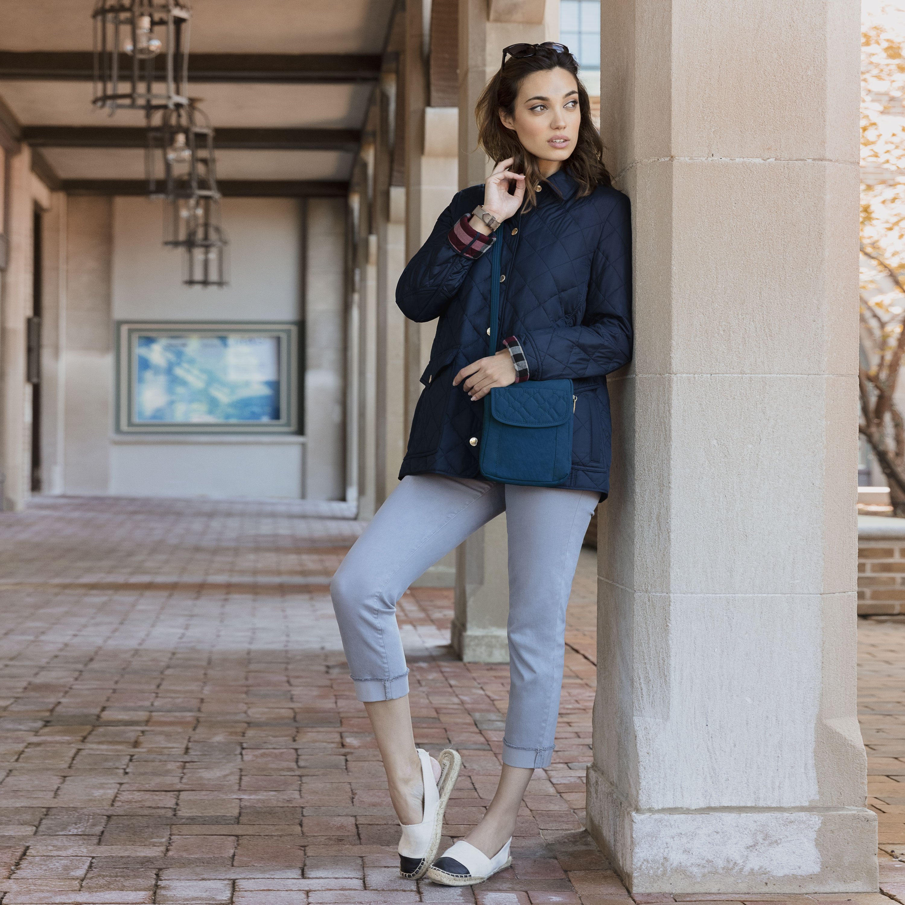 Anti-Theft Signature Quilted Slim Pouch