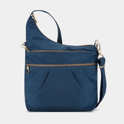 anti-theft signature 3 compartment crossbody