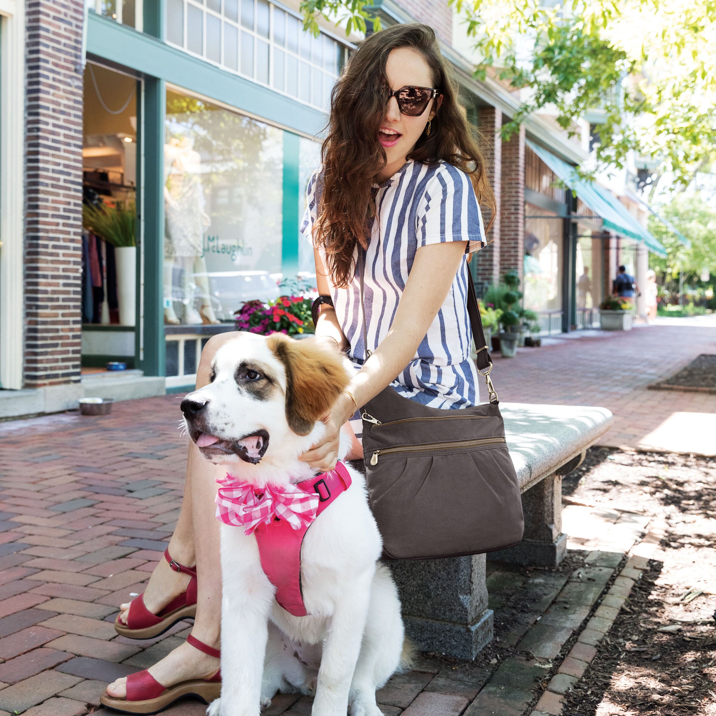Anti-Theft Signature 3 Compartment Crossbody
